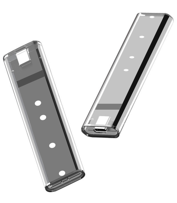 Прозрачная коробка для твердотельного диска USB3.1 M.2, тип C, NVME, двухпротокольная