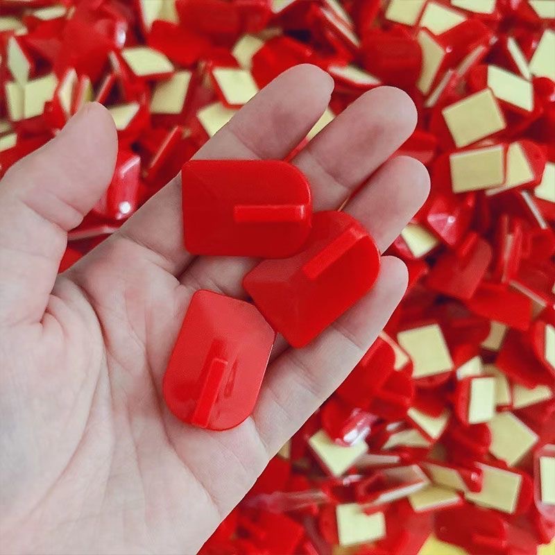 Свадебный бесшовный крючок, прочный, не перфорированный, красный пластиковый крючок для мелких ювелирных изделий, оптовая продажа