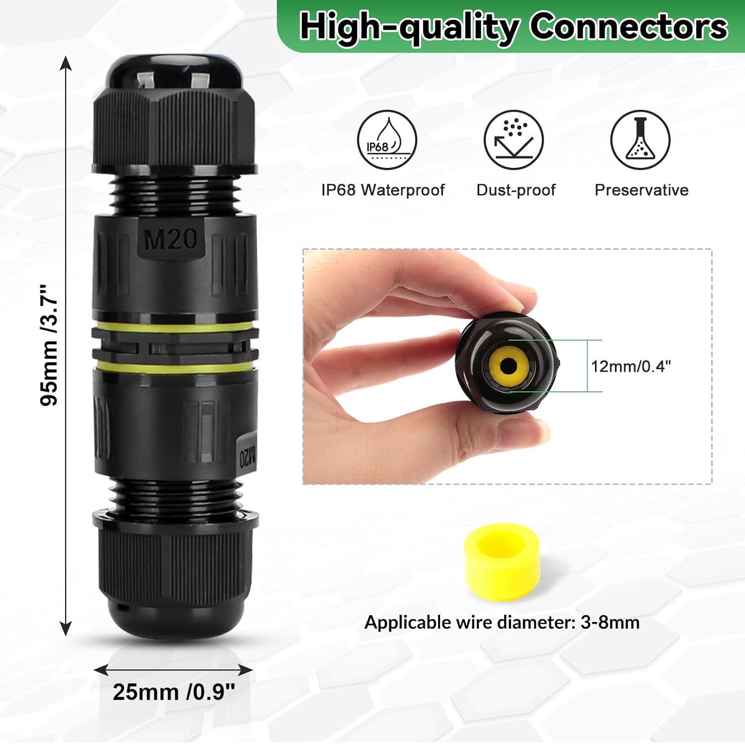 Wasserdicht Ip68 Cableverbinder, 6 Stück Verteilerdose Klem