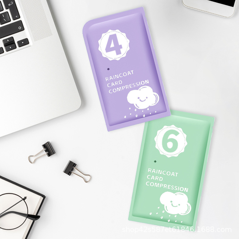 Disposable Raincoat Outdoor Long Full-body Anti-rainstorm Adult Thickened Outer Wear Children's Foreign Trade Portable Colorful Card