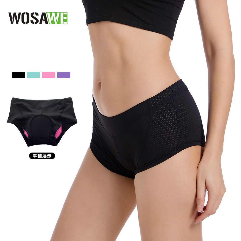 Велосипедное нижнее белье для женщин Wosawe эластичное дышащее леггинсы с 3D силиконовой подушкой