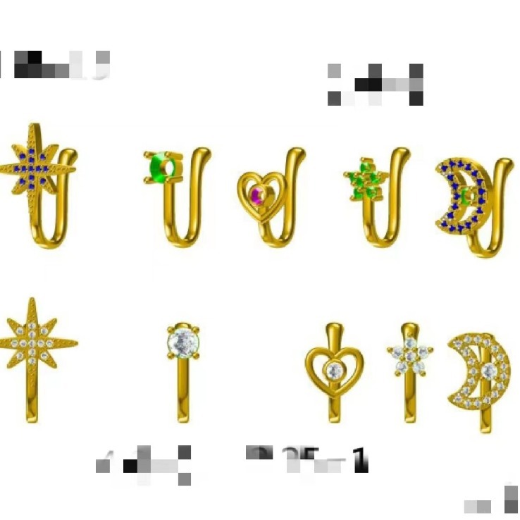 DIY U-Shaped Nose Clip European and American Punch-Free Nose Clip Adjustable Copper Jewelry Accessories Source Factory Direct Sales Wholesale