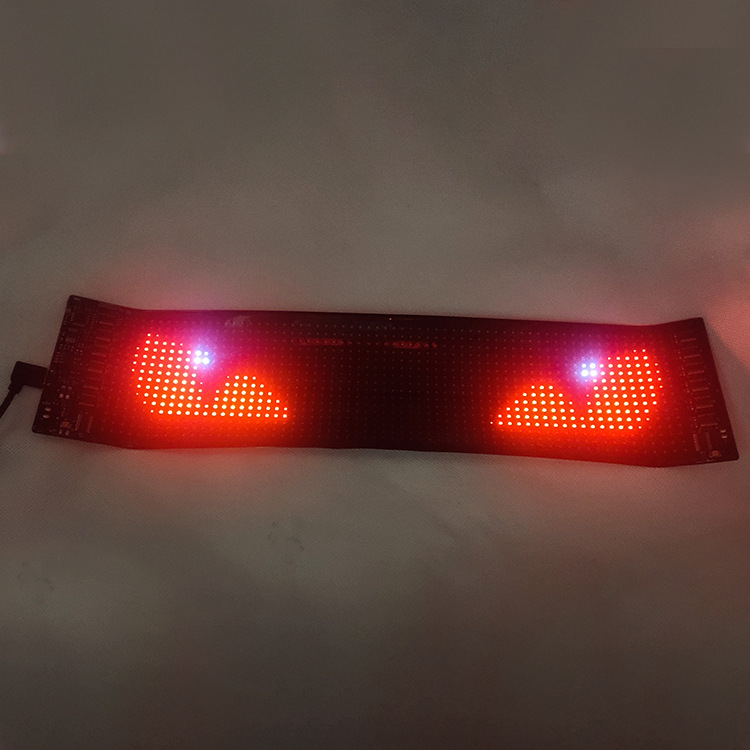 Car LED Screen Flexible Display APP Bluetooth Smart Car Sticker Advertising Screen Devil's Eye Pixel Soft Screen