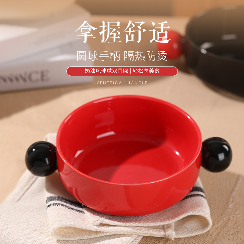 Customized Ceramic Bowls for Home Use, High-Looking Niche Yogurt Bowls, Ceramic Salad Bowls, Instant Noodle Bowls, High-Looking Soup Bowls, Tableware