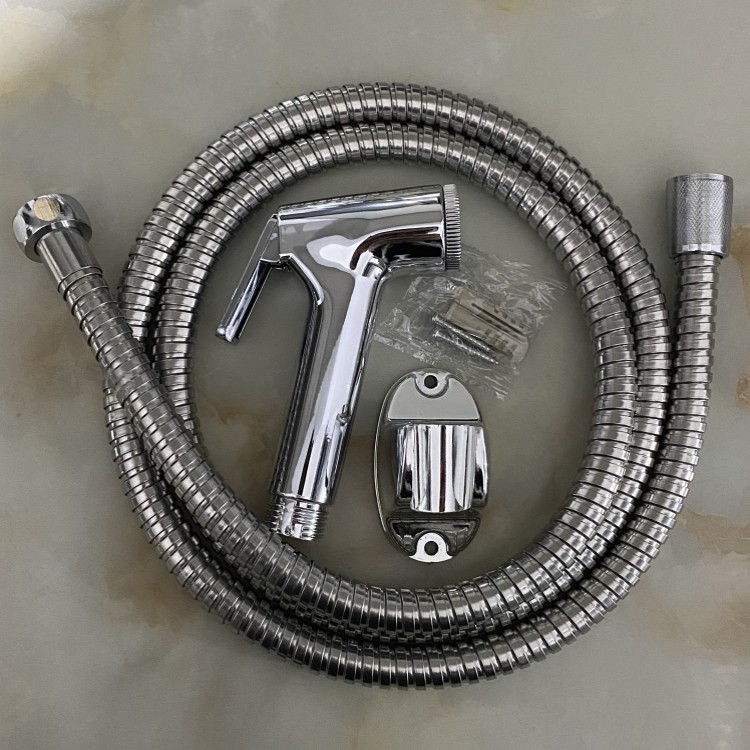 Cross-Border Wholesale Plastic Bidet Toilet Spray Gun Set Bathroom Cleaning Butt Washer Toilet Booster Nozzle