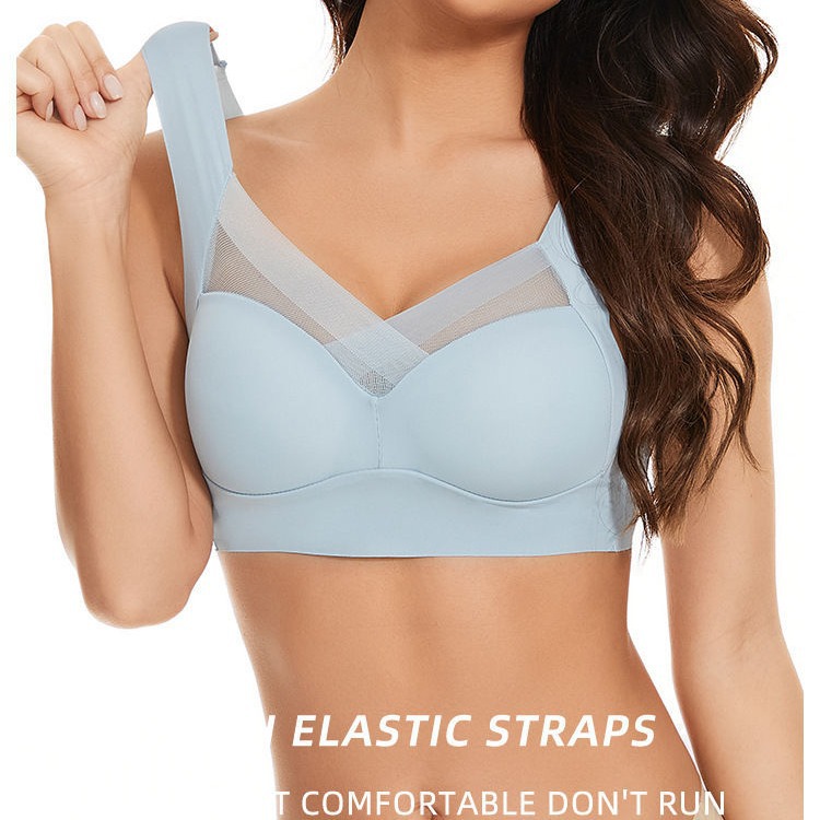 Cross-border plus size plus fat version vest seamless sports underwear European and American women's back bra in stock wholesale