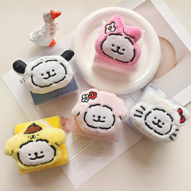 Line Puppy Thickeneded Towel Hand Towel Coral Velvet Towel Kidsren's Kindergarten Towel Birthday Party Gift