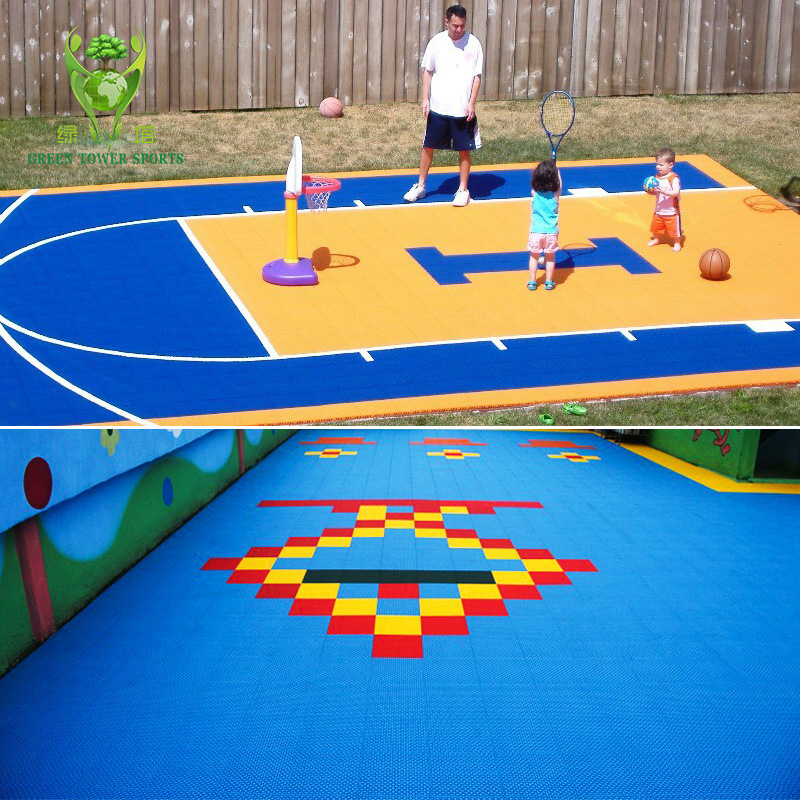 Outdoor Sports Block Thickeneded Floor Kindergarten Outdoor Suspended Floor Pp Splicing Anti-Slip Suspended Assembly