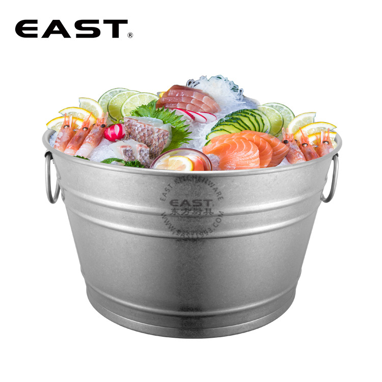Stainless Steel Breeze Silver Flower Seafood Basin [EAST Oriental kitchenware]]