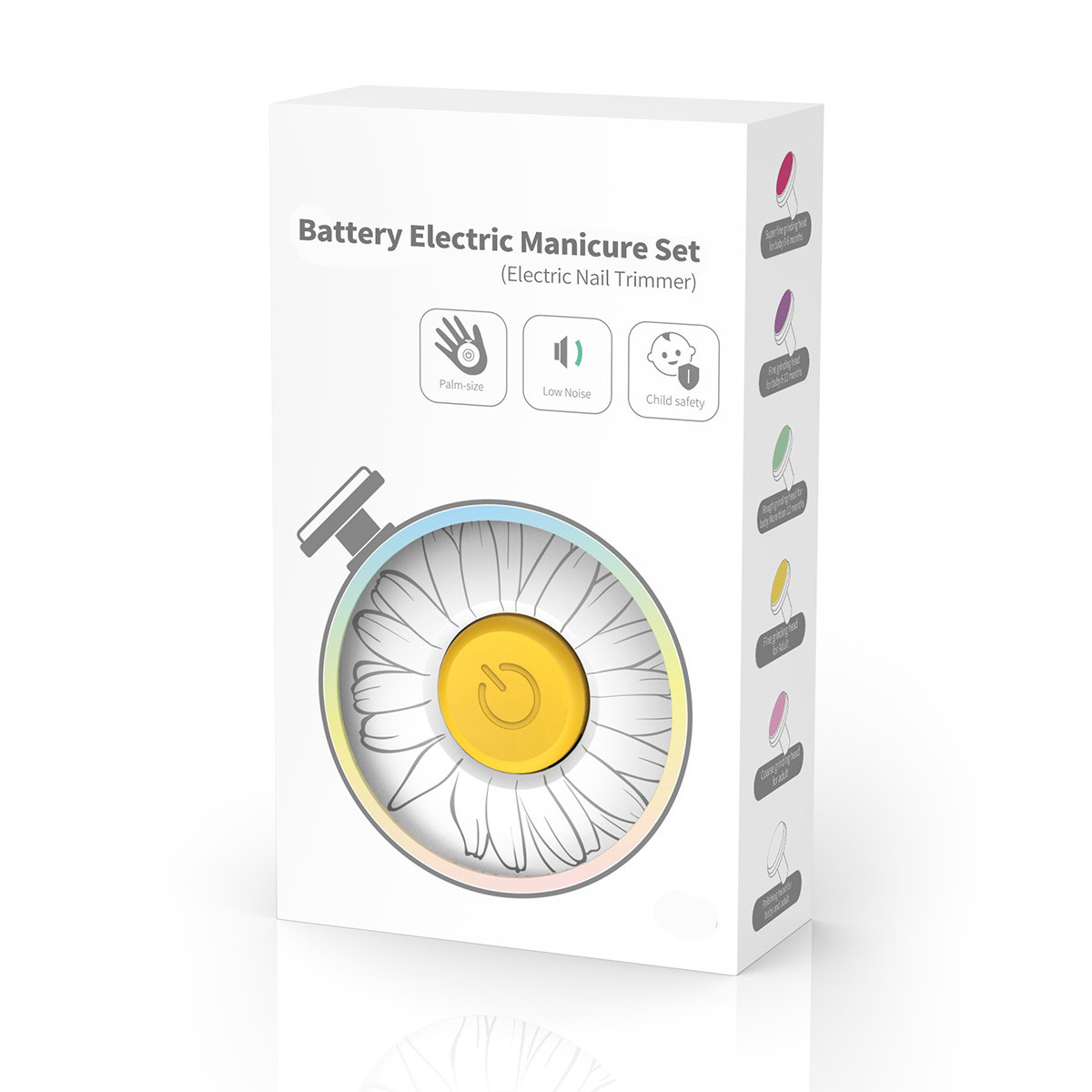 [Color box window version] baby electric nail grinder newborn anti-pinch meat cutting Nail Manufacturers spot wholesale