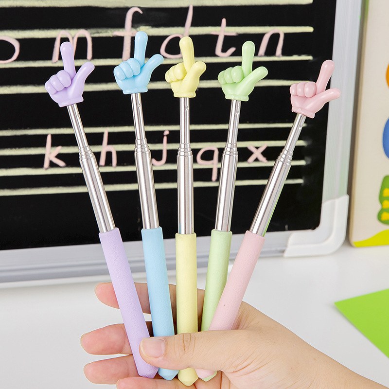 Telescopic rod teacher teaching finger reading stick children reading in class home teaching stick middle school students cute stretch baton