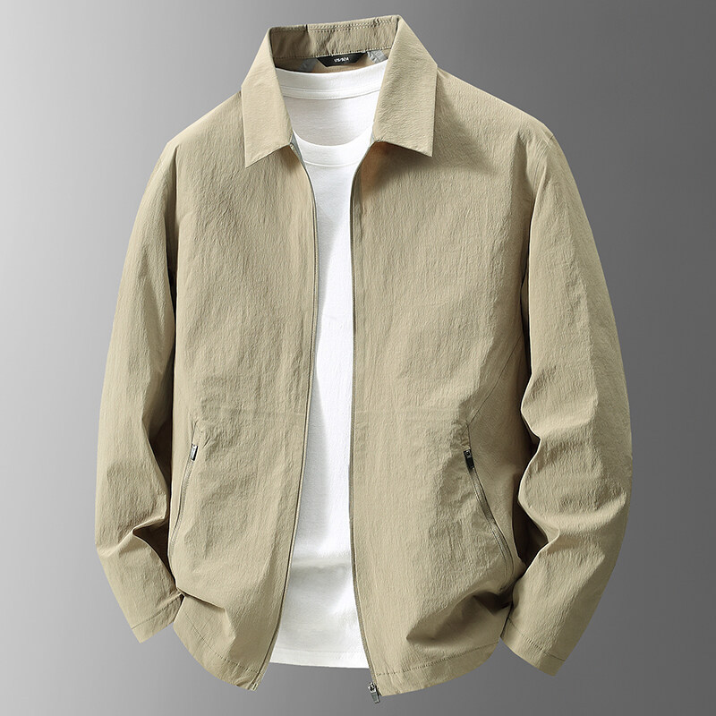 2025 Spring and Summer Traceless Sun Protection Casual Men's Jacket Business Men's Lapel Coat Fashion Outerwear