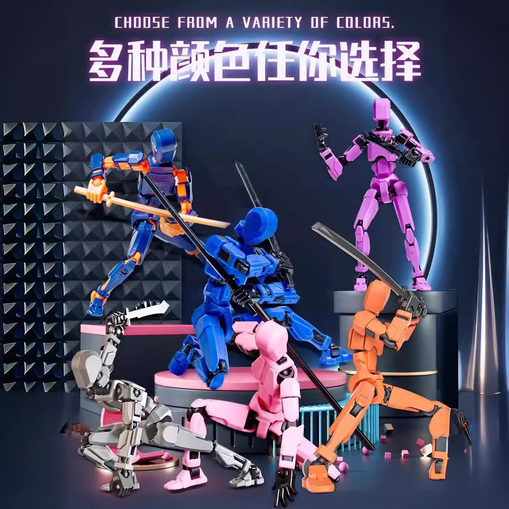 Radish Little Man Lucky dummy13 Multi-joint Action Figure Toy 3D Printing Boy Model Assembled Figure