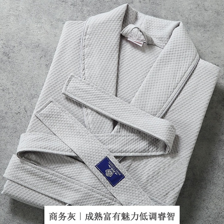 Beauty Salon Special Bathrobe Spring and Summer Thin Cotton Bathrobe for Men and Women Wholesale Pure Cotton Bathrobe Dropshipping