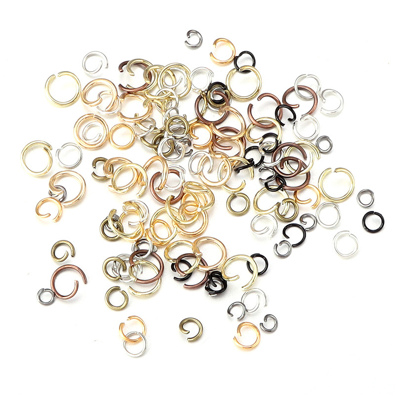 DIY Jewelry Materials Open Ring Single Ring Flat Iron Ring Bracelet Necklace Connecting Ring Earrings Necklace Accessories Wholesale