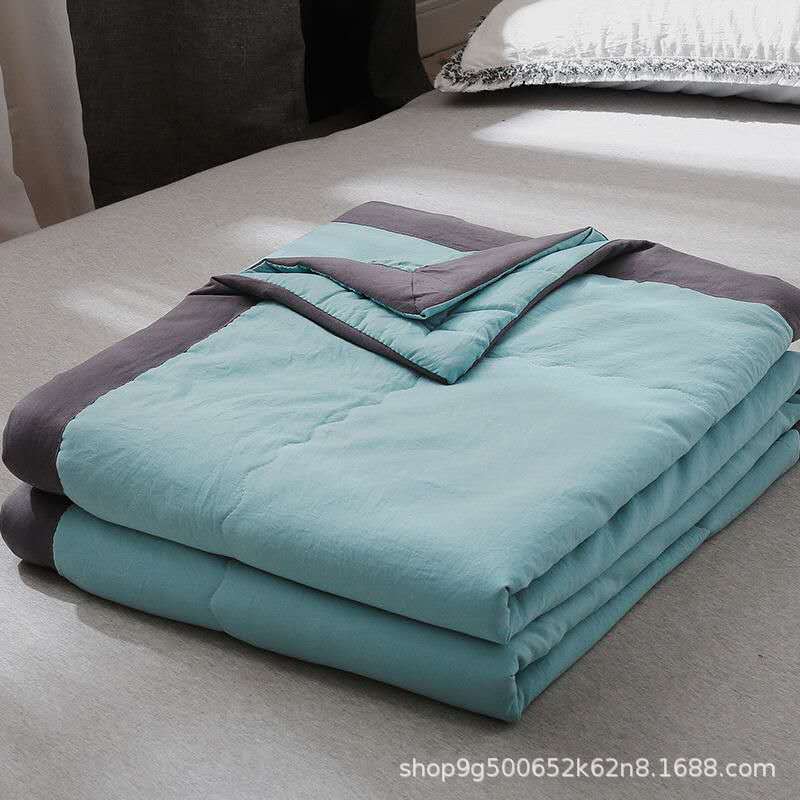 Washed cotton summer quilt skin-friendly summer cool quilt air conditioning quilt wholesale four-season quilt summer cool quilt spring and autumn quilt can be machine washed