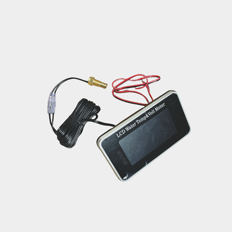 Car truck 12V24V universal LCD electronic water temperature and voltage combination meter two in one high precision digital buzzer