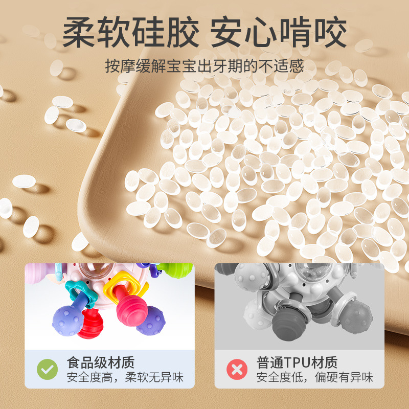 Manhattan Atomic Ball Baby Toy 0-1 Year Old Puzzle Early Education Baby 3 to 6 Months Grasp Training 4 Grinding Gum