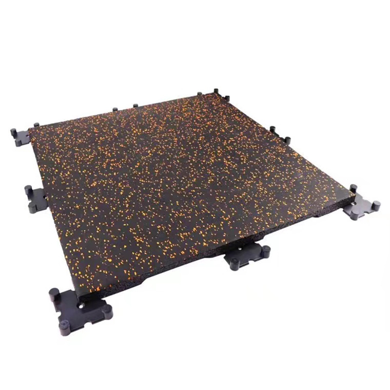 Sports Flooring Interlocking Rubber Mats, Noise-Reducing Dumbbell Protection Treadmill Mats, Thickened Shock-Absorbing and Silent