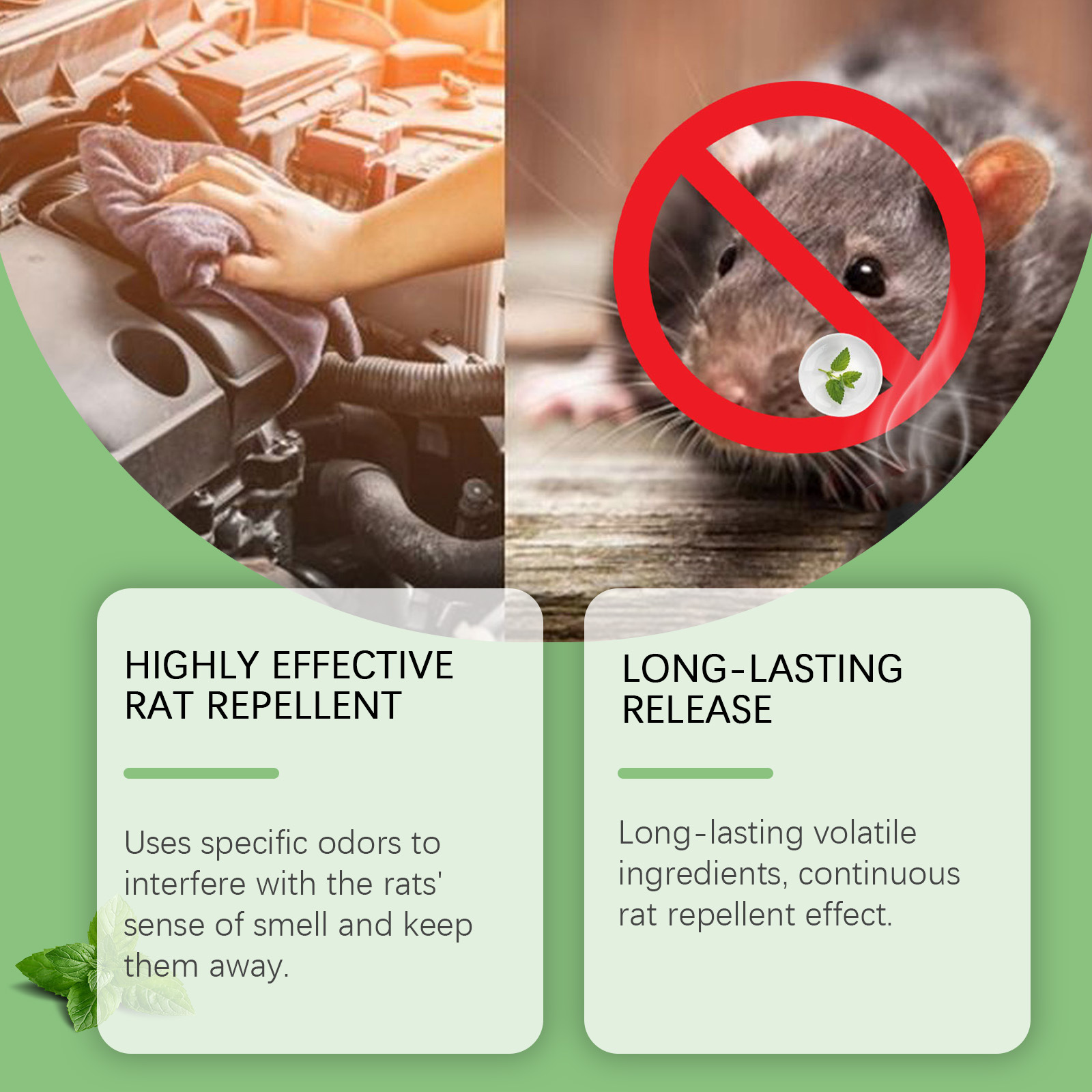 Jue Fish Rat Repellent Indoor and Outdoor Mild Rat Repellent Convenient Rat Repellent Pills to Prevent Rat Interference