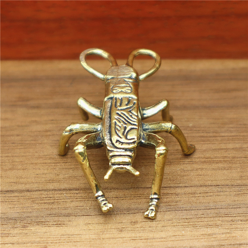 Brass Dragonfly Cricket Bee Mantis Insect Ornaments Desktop Creative Tea Pet Decorative Crafts Small Ornaments Wholesale