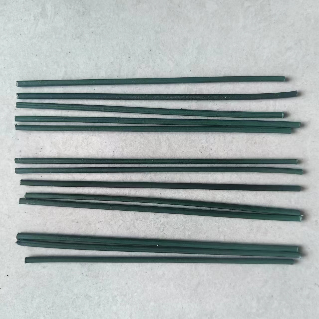 No. 2 Plastic-Coated Flower Stem Floral Wire Green Simulated Wool Flower Stem Rose Stem 10cm Long