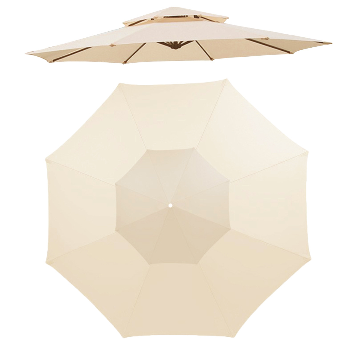 Double-top sunshade umbrella cloth replacement outdoor garden umbrella surface replacement rainproof sunscreen cloth garden sunshade cloth cloth