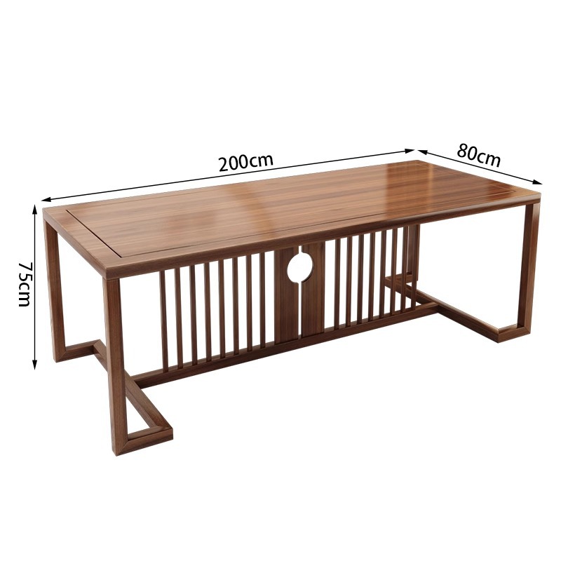 New Chinese Style Solid Wood Tea Table and Chair Combination Office Reception Negotiation Tea Table Home Coffee Table Reception Large Tea Table