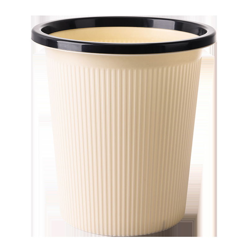 Trash Bin Household Large Living Room Bedroom Kitchen Toilet Bathroom Trash Bin Office with Pressure Ring Small Trash Basket