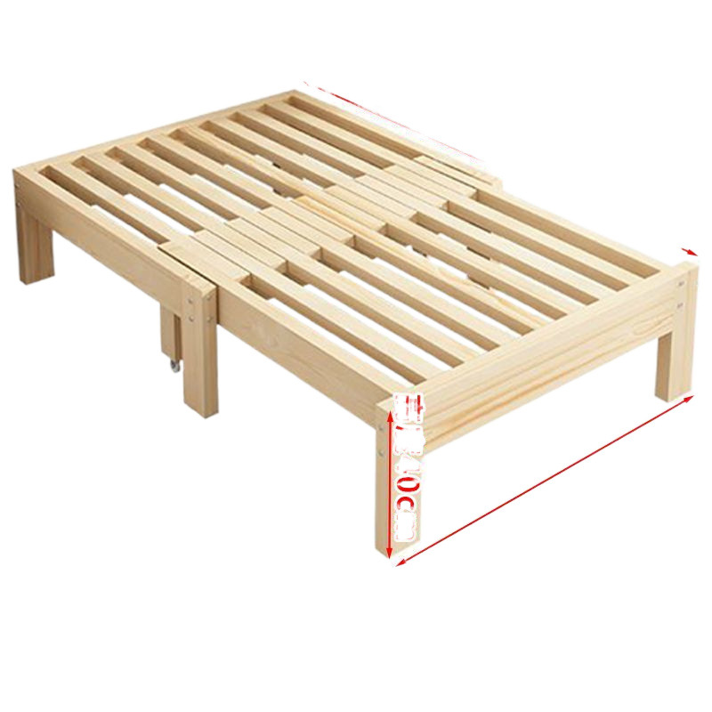 Solid Wood Sofa Bed Folding Multi-Functional Folding Bed Pull Bed Simple All-In-One Dual-Use Small Apartment Retractable Cross-Border E-Commerce