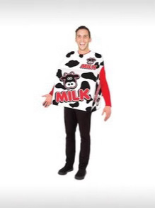 Костюм для Хэллоуина для взрослых мужчин и женщин в виде забавной коробки молока