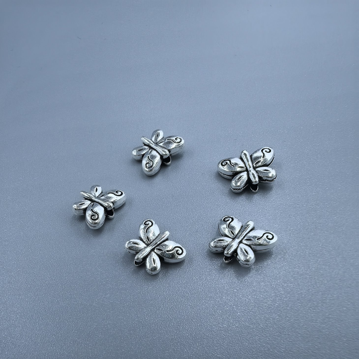 Vintage alloy mini butterfly loose beads DIY national beaded handmade jewelry making materials