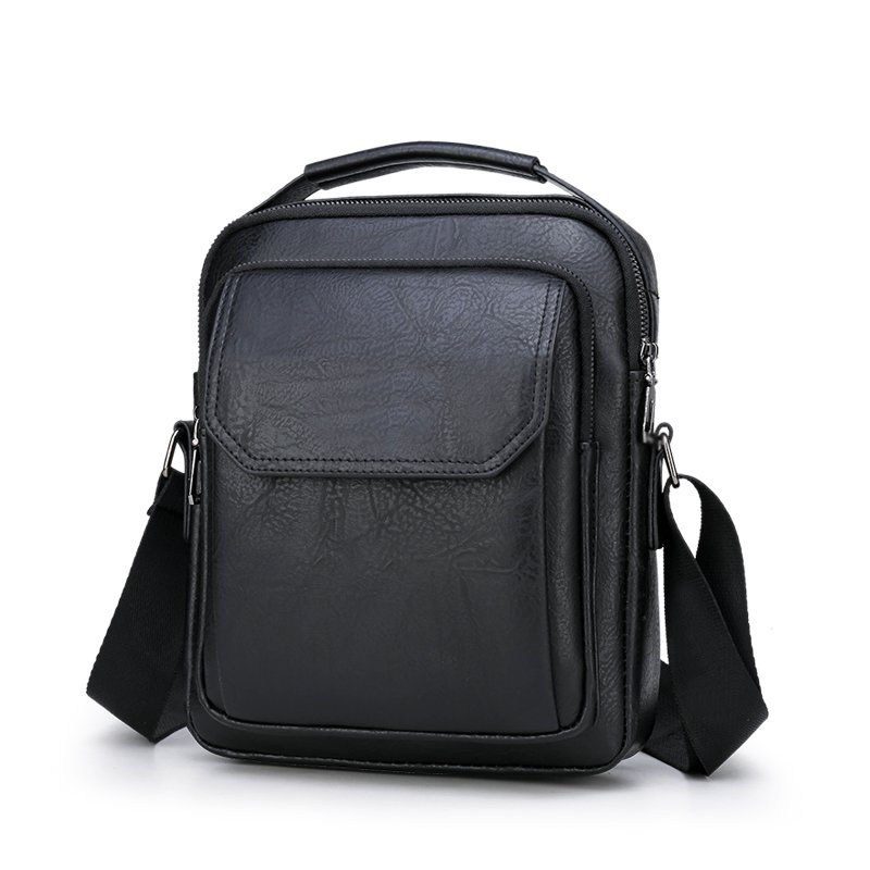Cross-Border Men's Bag, New Business Crossbody Bag, Trendyy and Fashionable Shoulder Handbag, Pu Soft Leather Handbag