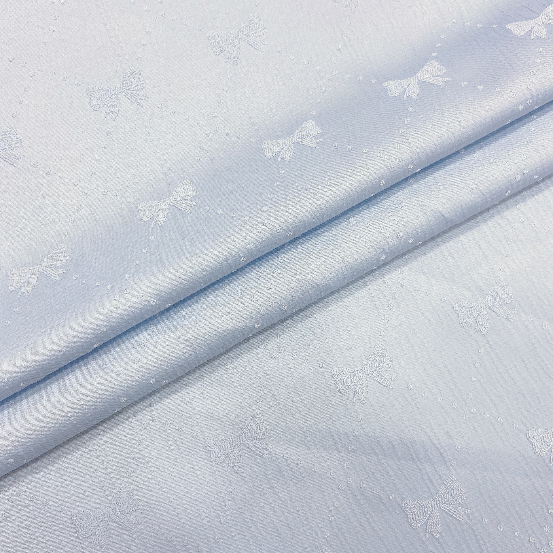 Spring and summer new fashion Bow Jacquard women's dress national style cheongsam suit suit hat fabric spot