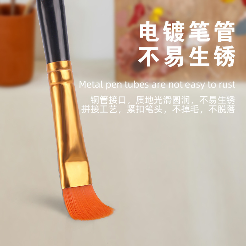 10 oil brush plastic nylon brush suit watercolor acrylic paint brush children's painted sketch pen wholesale