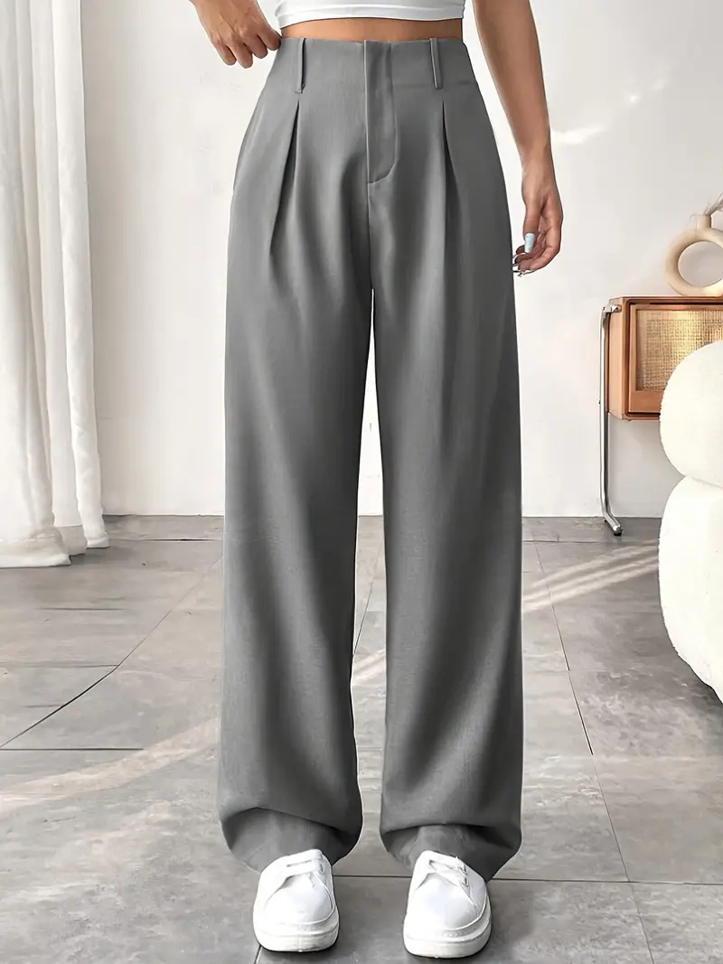 in stock Europe and the United States cross-border 2025 commuter sagging slim spring and summer high waist wide leg pants Joker casual suit pants pants