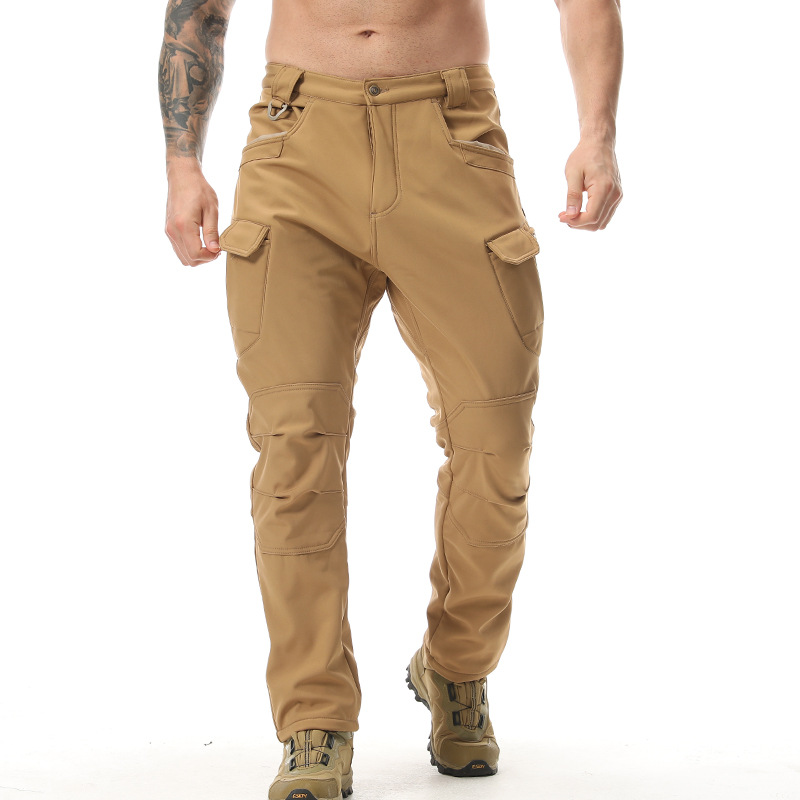 Outdoor Rush Pants Male Consul X7 Autumn and Winter Windproof Warm Soft Shell Pants Fleece-lined Thickened Wear-resistant Mountaineering Pants
