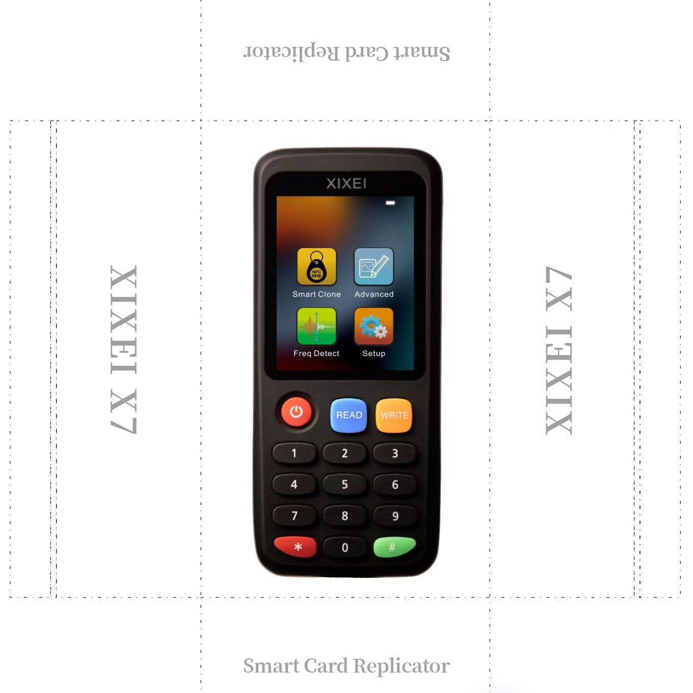 RFID cross-border foreign trade access control card reader ID replicator X7 Chinese and English full encryption IC replicator copying machine