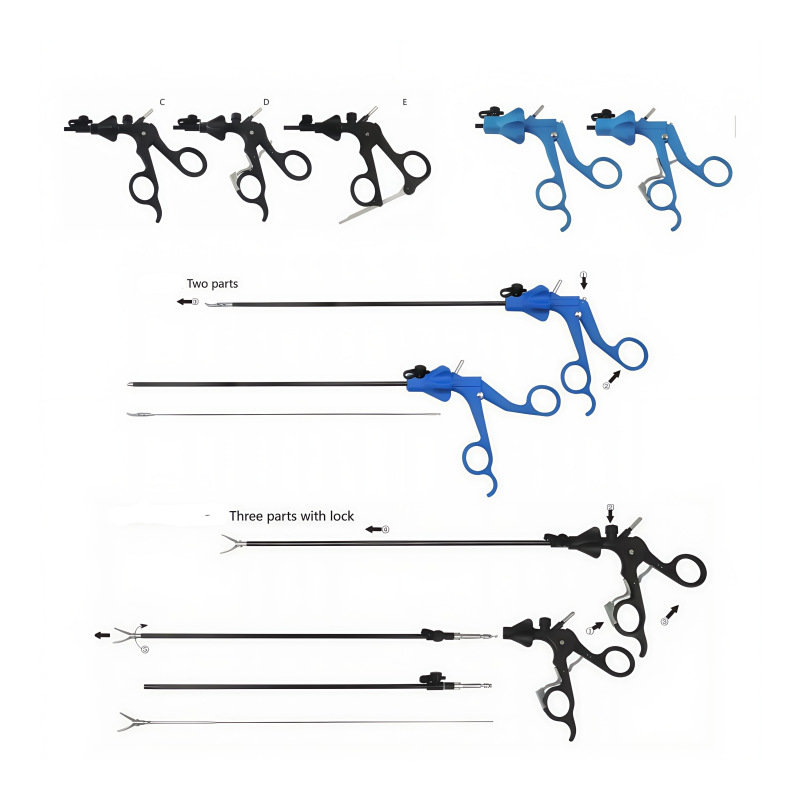 Laparoscopic Separation Forceps, Stripping Forceps, Curved Scissors, Non-Invasive Grasping Forceps, Gastric Grasping Forceps, Right-Angle Forceps, Grasping Forceps, Fixed Grasping Forceps