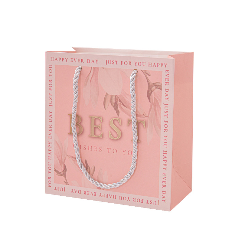 New Ins Premium Gift Bag Exquisite Handbag Candy Garment Packaging Bag Hand Gift Bag Foreign Trade Paper Bag