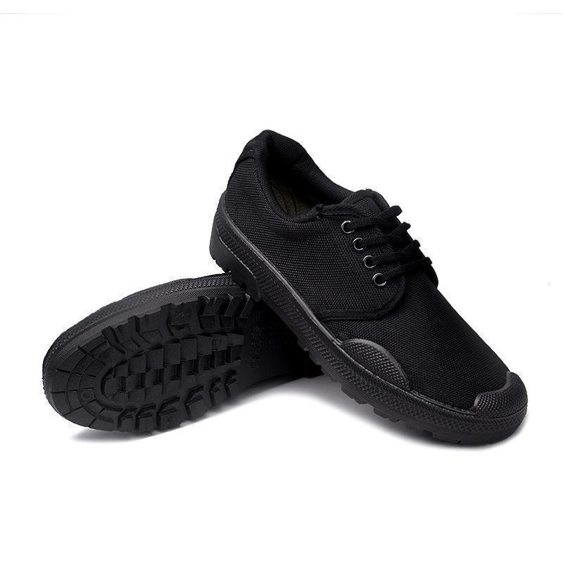 2023 Men's Liberation Shoes Single Shoes Camouflage Construction Site Training Shoes Rubber Shoes Security Military Training Labor Protection Shoes All Black