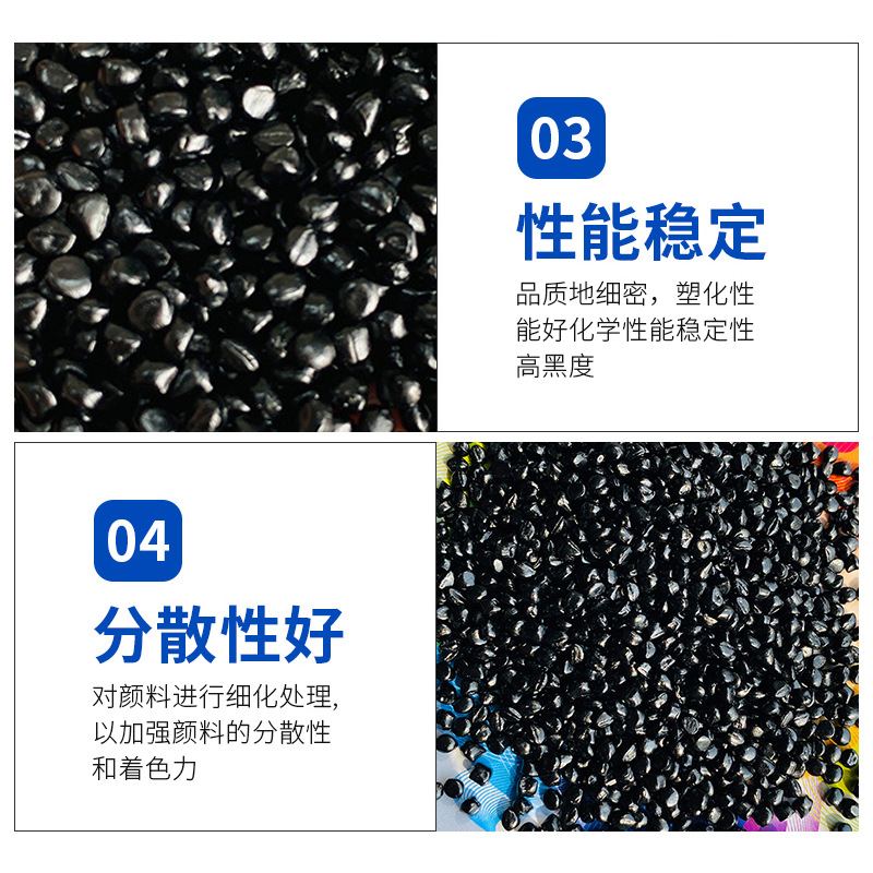 Colored Master Capsules Abs Pc Ps Pp Pe High-Brightness Black Mirror Effect High-Concentration Letter Colorful Masterbatch Capsules