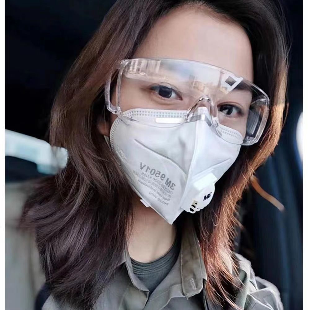 Blind Glasses Hd Anti-Fog, Dust-Proof and Splash-Proof Experimental Glasses Grinding and Cutting Labor Protection Work Transparent Glasses