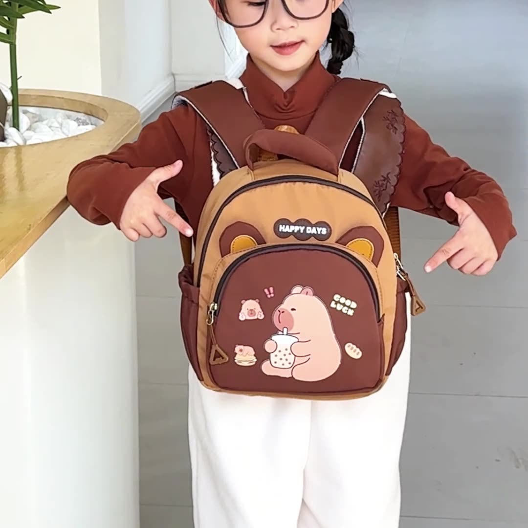 Cross-Border Children's Backpack Female Kindergarten Primary, Middle and Large Class Lightweight Student School Bag Large Capacity Funny Cartoon Backpack