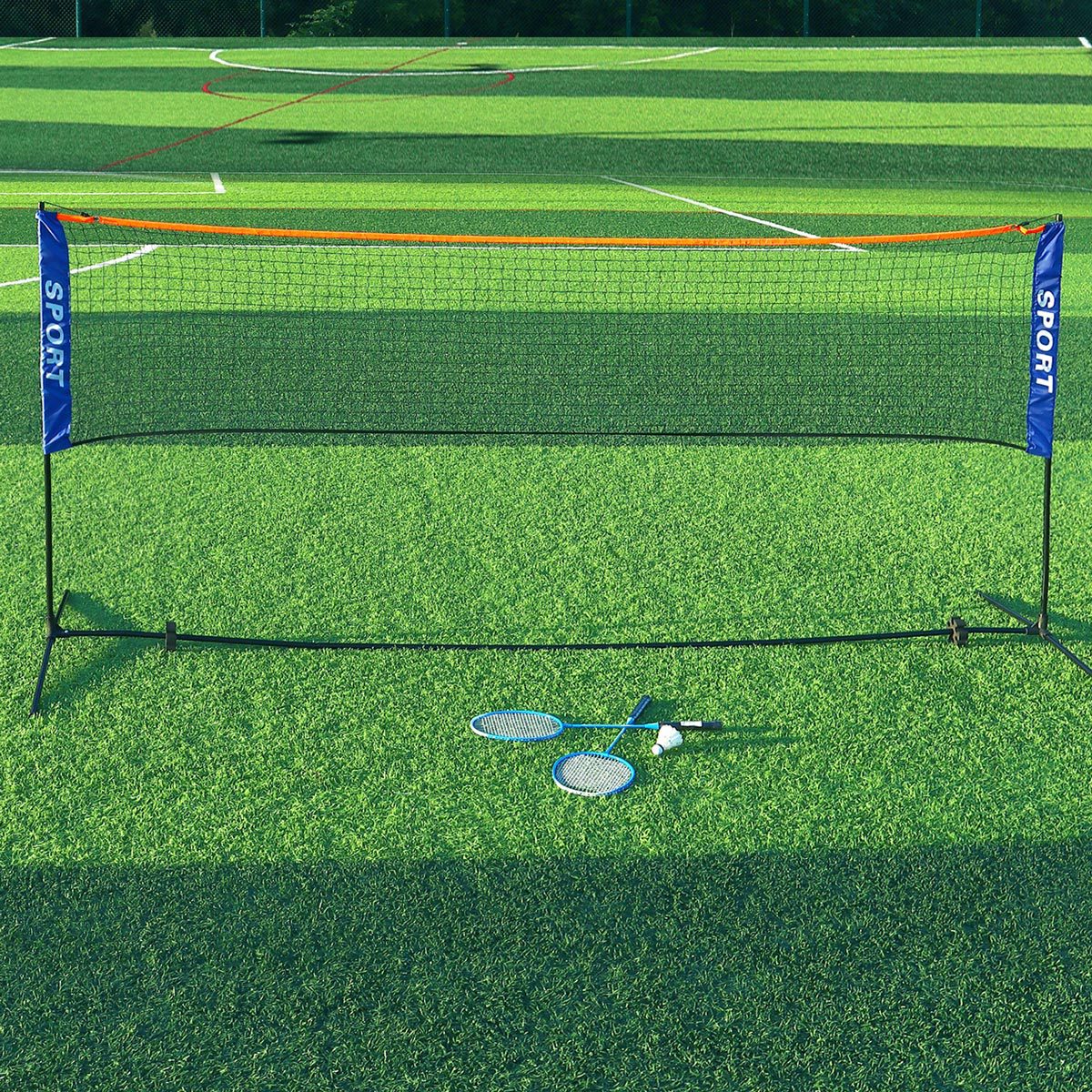 Source Manufacturer Portable Badminton Net Frame 3m / 4m / 5m / 6m Height Adjustable Tennis Net Frame Set