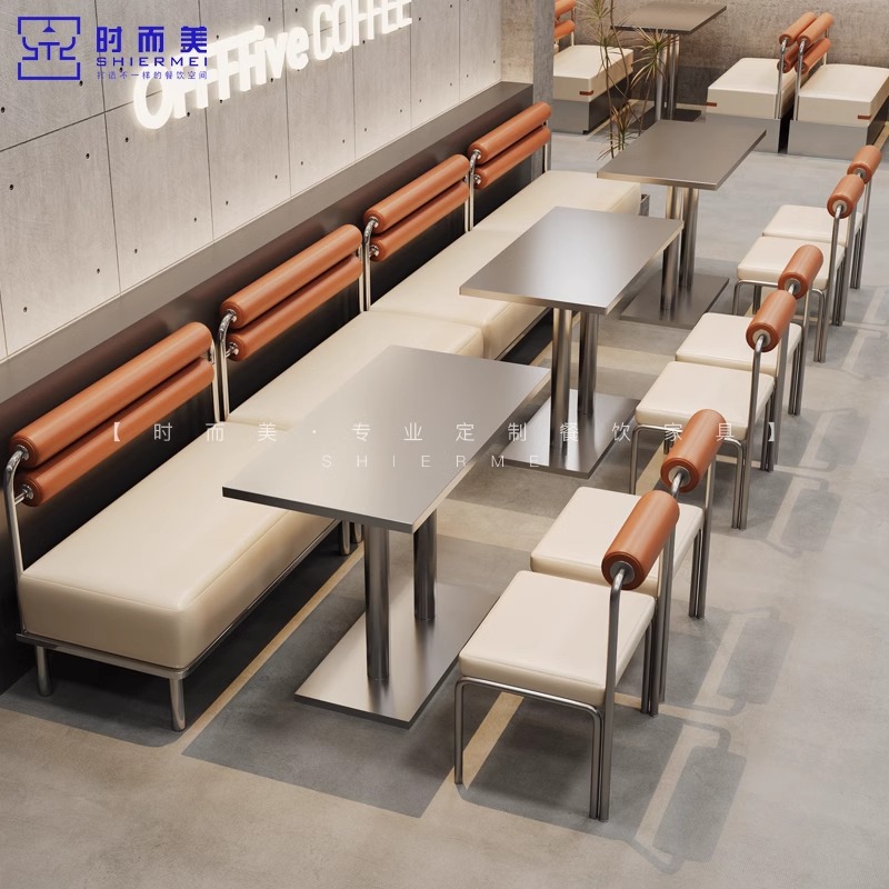 Индустриальный стиль Тематический ресторан Комбинация стола и стульев для барбекю и молочного чая