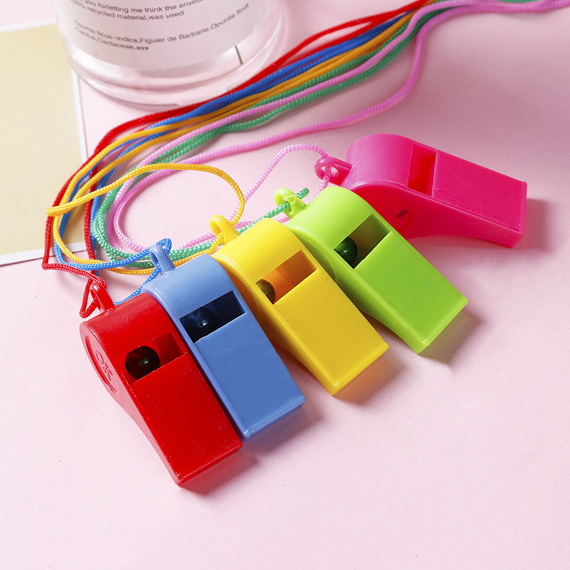 Sporting goods plastic whistle children's toys color cheer refueling referee whistle fans factory direct wholesale