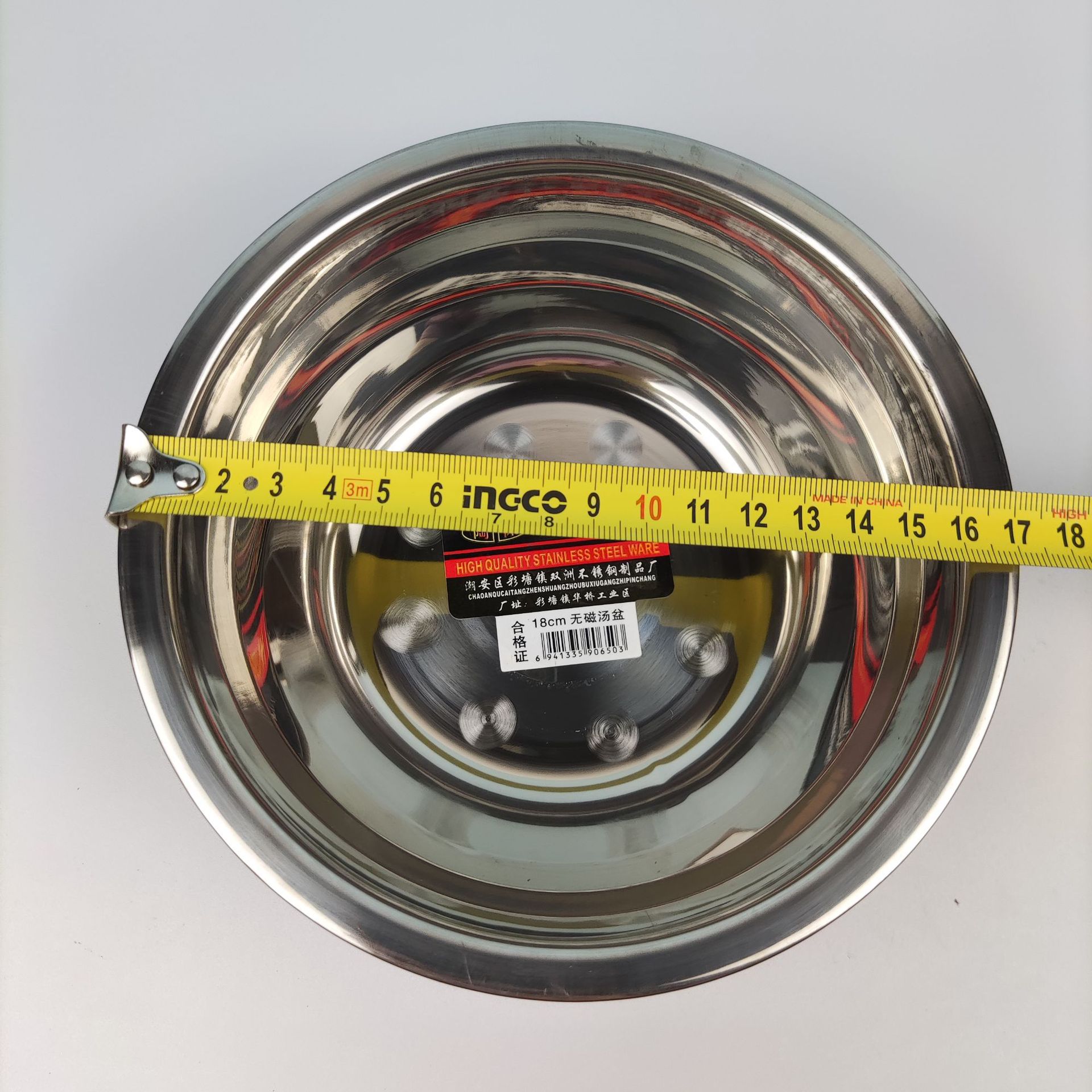 Stainless steel non-magnetic soup bowl canteen stainless steel bowl thickened stainless steel soup bowl stainless steel small basin soup bowl