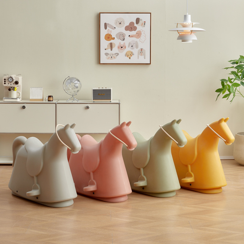 Скандинавская качалка-лошадка, креативный стул