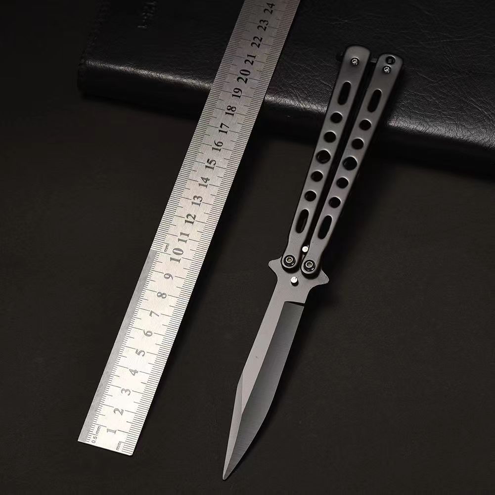 Butterfly Comb Student Edition All-Steel Model Toy Training Exercise Net Celebrity Shake Hand to Play Handsome Artifact Without Blade